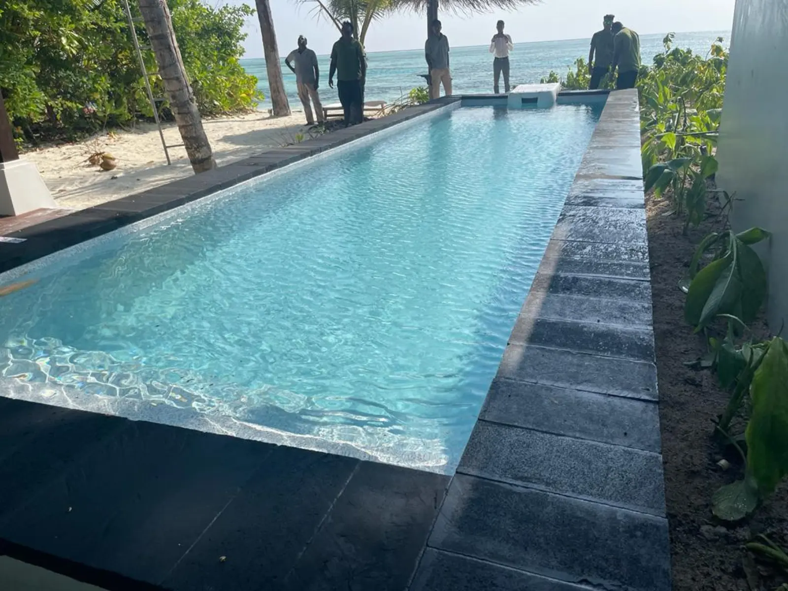 Resort pools built by CreativPools in the Maldives